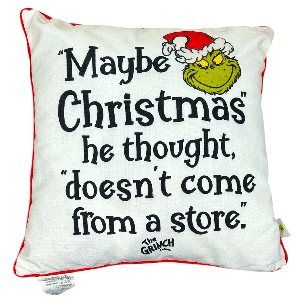 NWT Dr. Seuss The Grinch Pillow